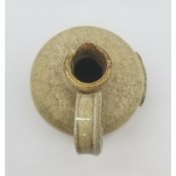 Studio Art Pottery Handcrafted Stoneware Pitcher Jug Maple Leaf Artist Signed - Picture 8 of 8